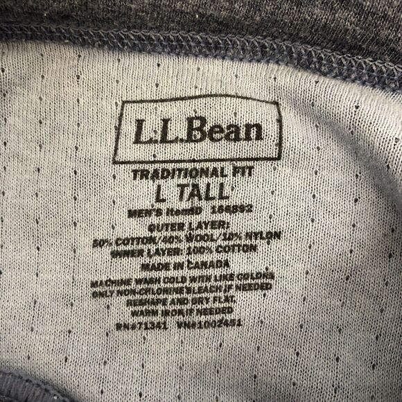 LL Bean River Drivers Shirt Mens Large Tall Traditional Fit Wool Blend 2 Layer - Picture 4 of 9